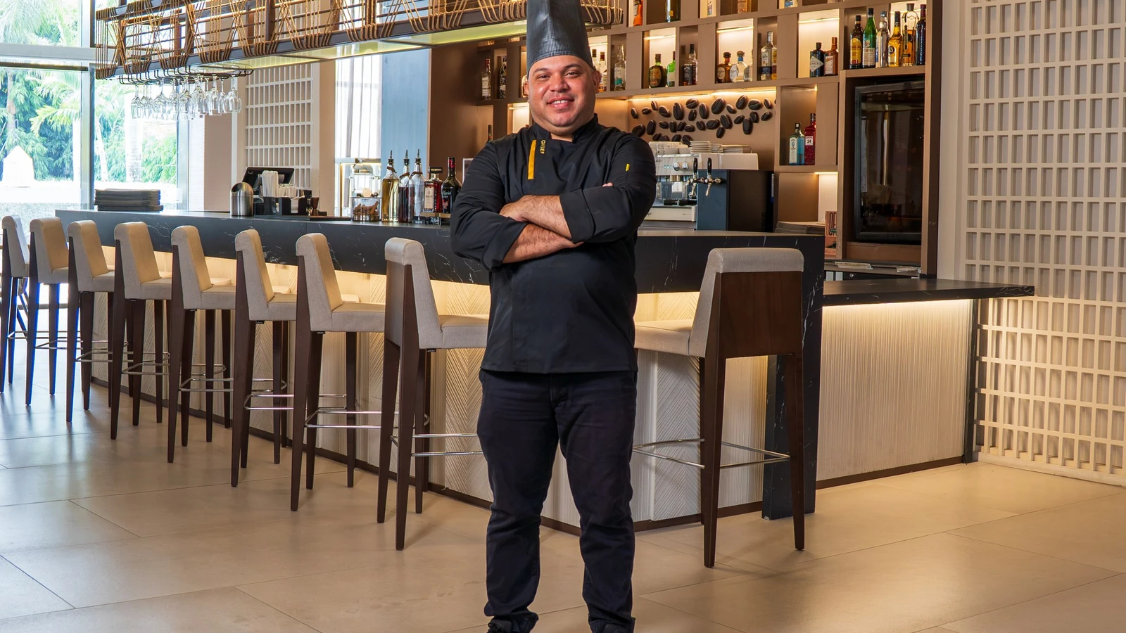 Chef portrait at the AC Lounge bar
